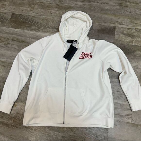 NWT Women's Special #1 Zip Front Hoodie - Bright White 2W - Picture 2 of 10